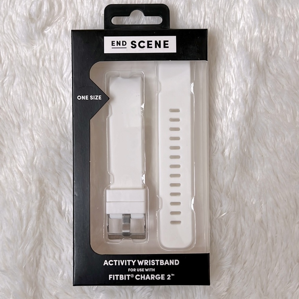 New End Scene Activity Wristband for use with fitbit charge 2 white